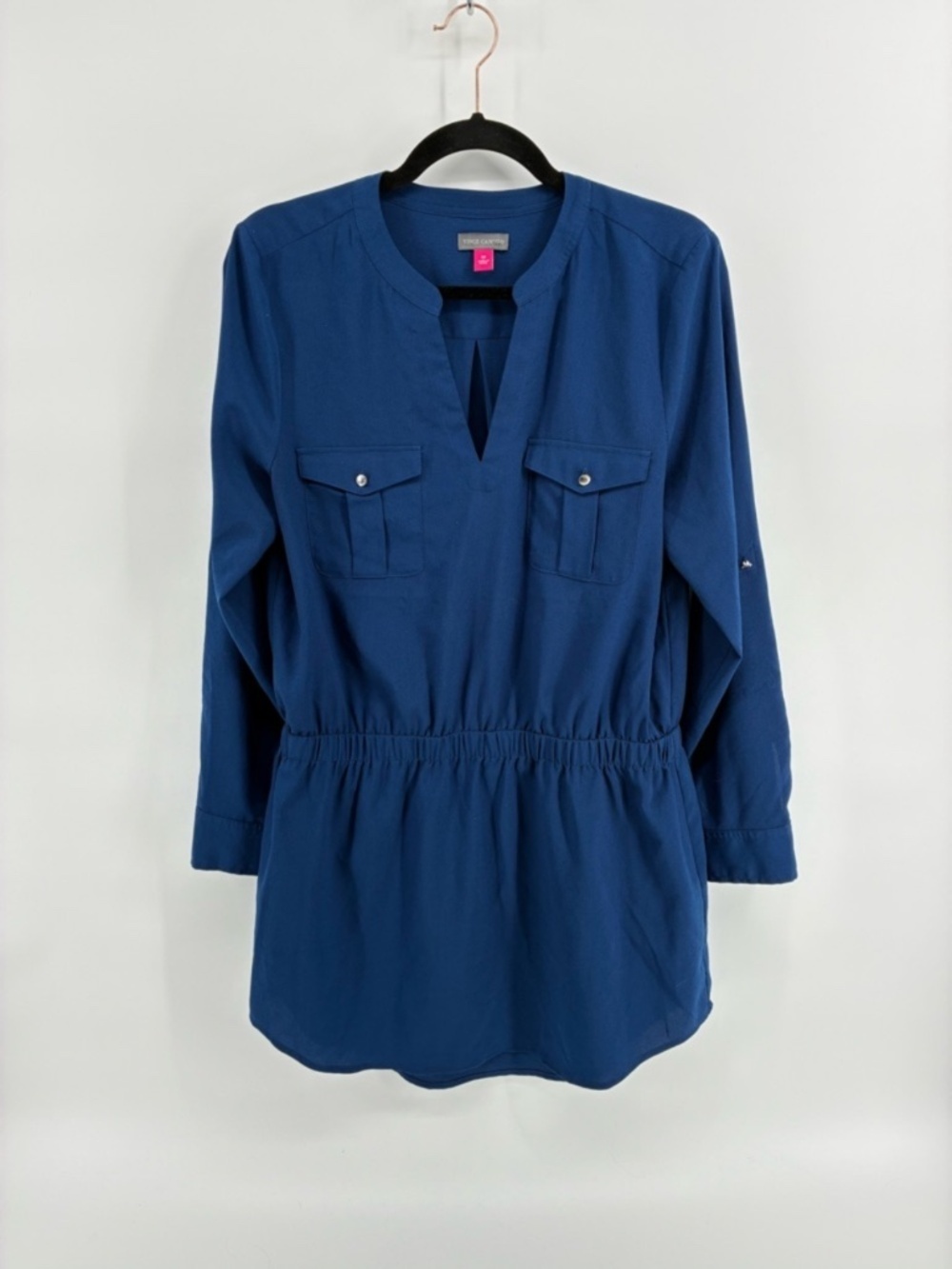 Vince Camuto Navy Midi Dress